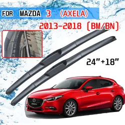 For Mazda 3 BM BN 2013 2014 2015 2016 2017 2018 Axela Accessories Car Front Windscreen Wiper Blades Brushes Cutter U J Hook