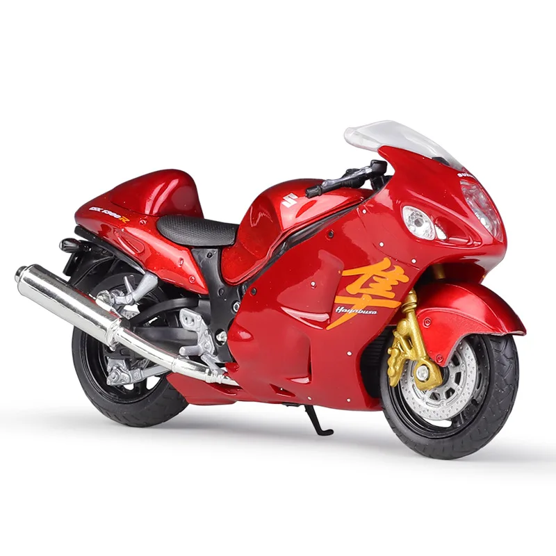 

Модель мотоцикла Welly 1:18 SUZUKI Hayabusa GSX1300R, модель мотоцикла из сплава, миниатюрная гоночная игрушка для коллекции подарков