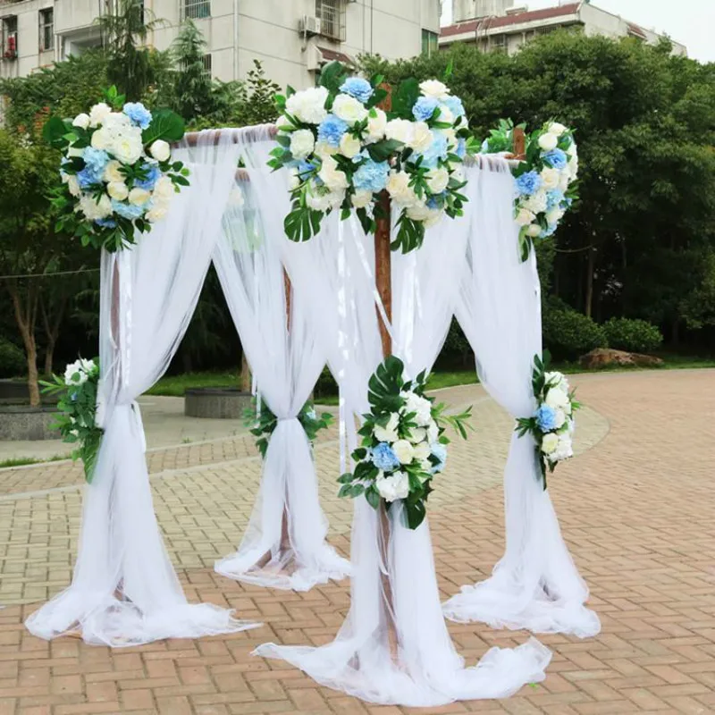 Monochrome Terylene Fabric for Wedding, Arch Draping Fabric, Voile Arbor Drapes, Outdoor Wedding Ceremony, Party Curtains,