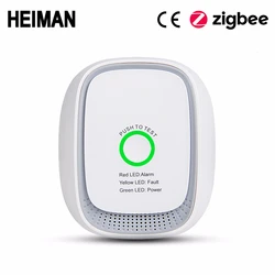 HEIMAN Zigbee Cháy Thiết Bị Báo Rò Rỉ Gas Lửa Hệ Thống Báo Động An Toàn Nhà Thông Minh Rò Rỉ Lpg Cảm Biến HA1.2