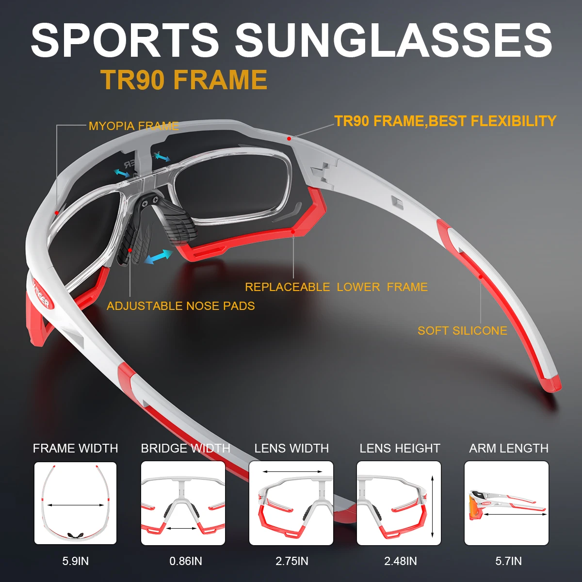 X-TIGER Cycling Glasses Summer Sports Sunglasses UV400 Anti Glare Lightweight Bicycle Glasses Men\'s Women Cycling Eyewear