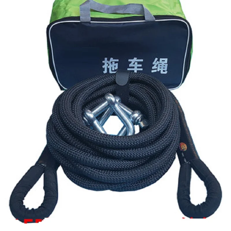 5T-10TX3M-10M / 11025lb-33075lbx9.8’—32.8', автомобильный нейлоновый буксировочный трос с высокой тягой, ремень для буксировки