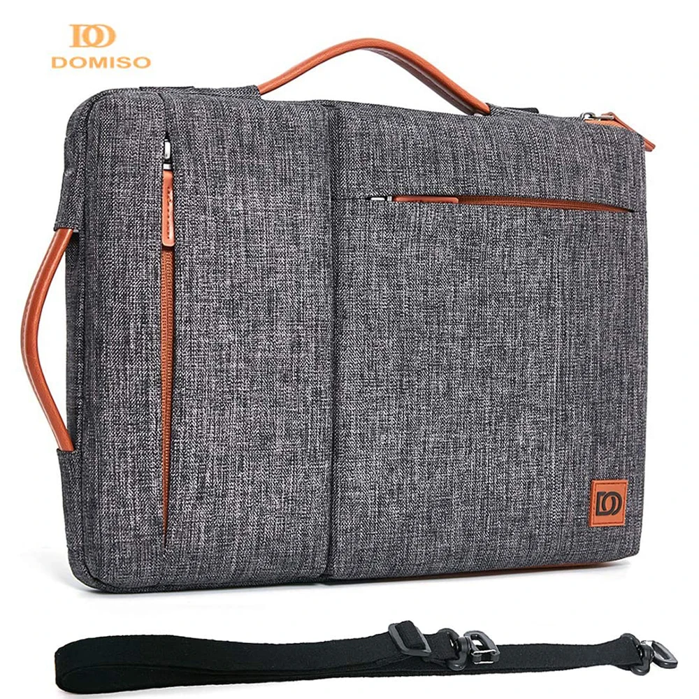 Imagem -01 - Domiso Bolsa de Laptop Multifuncional com Alça para Laptop 10 13 14 15.6 17 Portátil à Prova de Choque Cinza domiso bolsa de laptop multifuncional com alca para laptop 10 13 14 156 17 portatil a prova de choque cinza 01