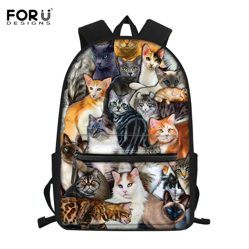 2025 Lovely Cat Print Backpack Women College Bag Large Capacity Backpack Female Shoulder Bag Satchel Mochila Feminina