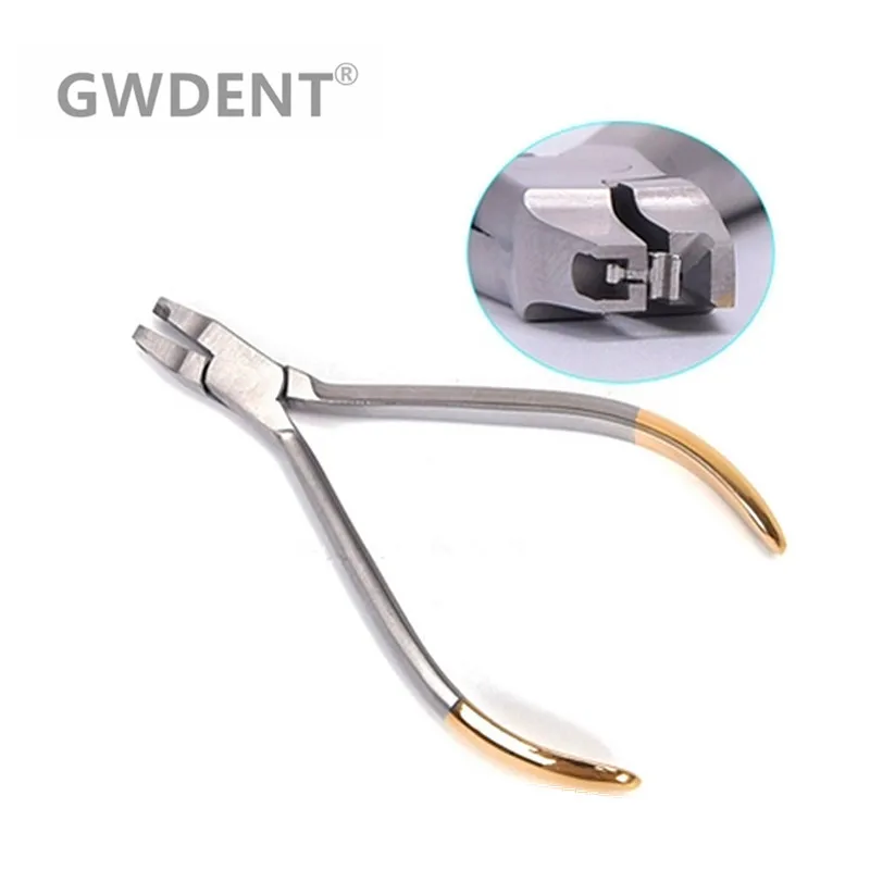 

Dental Orthodontic V Stop Loop Bending Forming Plier Instrument Tool with TC Insert 1/3 Goden Holder