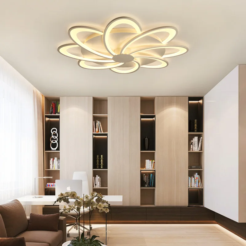 

Warm and Fashionable Home Bedroom Hall Post-modern Led Ceiling Light Creative Personality Acrylic Flower Ceiling Light