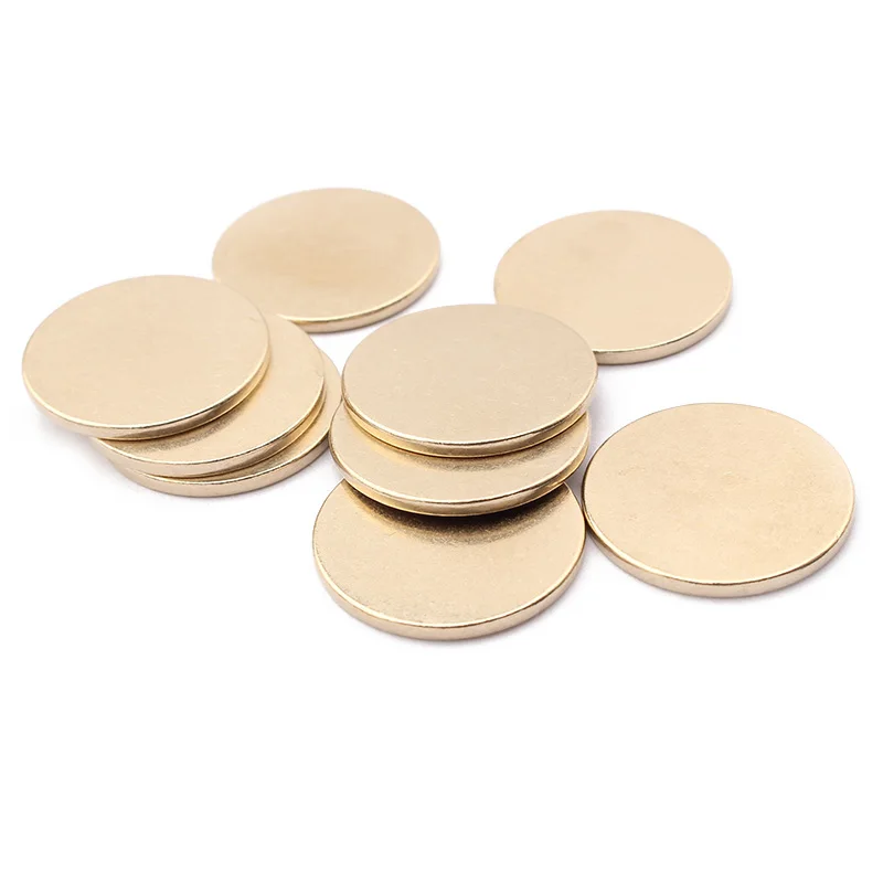 5pcs Raw Brass 25mm Round Blank Stamping Tag Disc Charms 1.8mm thickness For DIY Coin Jewelry Making Accessories