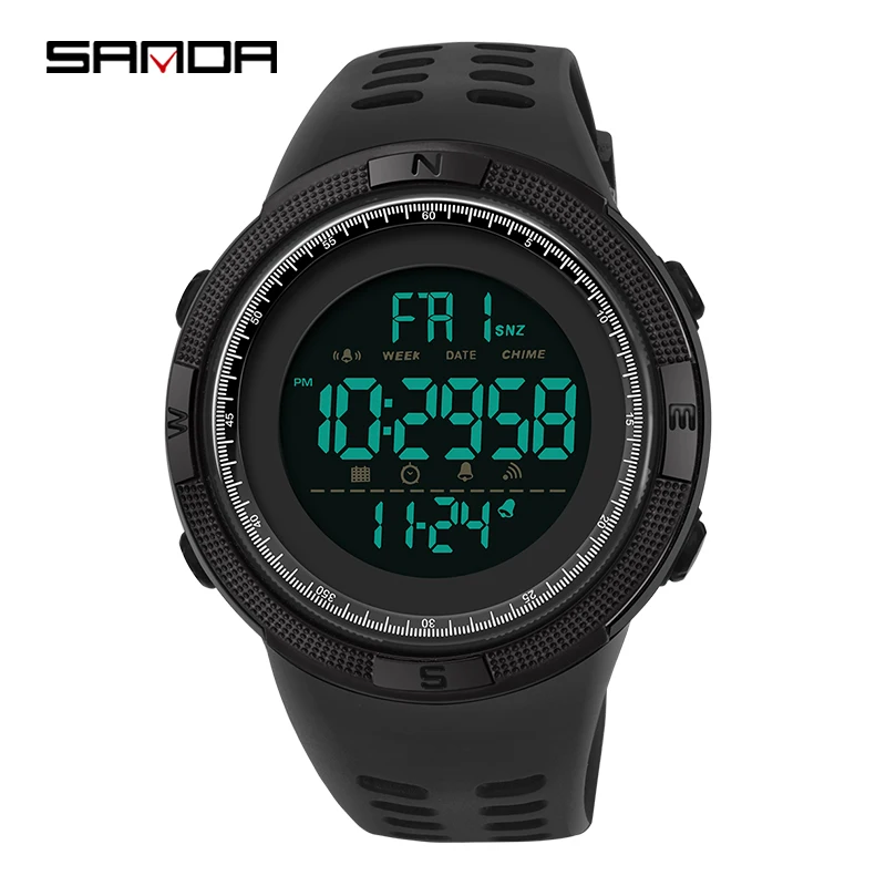 Fashion Sanda Brand Outdoor Sport Watch Men Multifunction Watches Alarm Clock Countdown Waterproof Military Digital Reloj Hombre