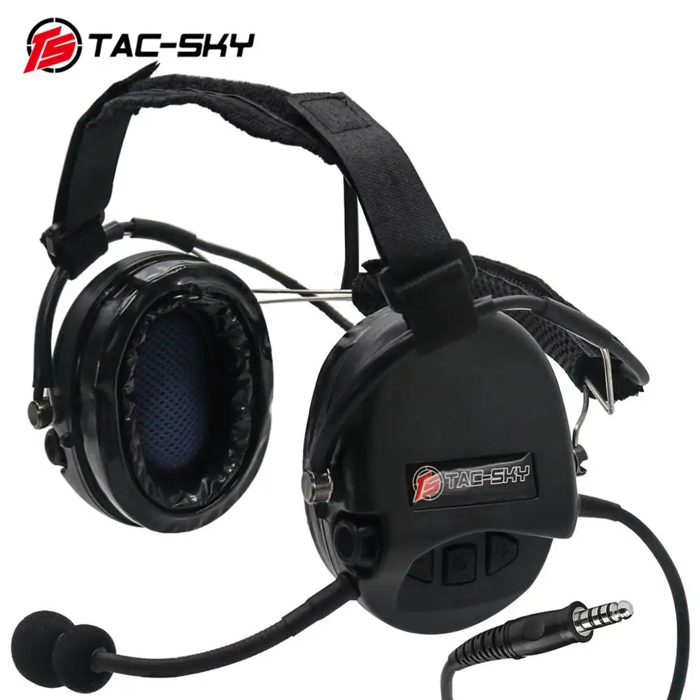 TAC-SKY TCI LIBERATOR II Softair Headphones SORDIN Silicone Earmuffs Noise Reduction Pickup Tactical Military Headphones BK