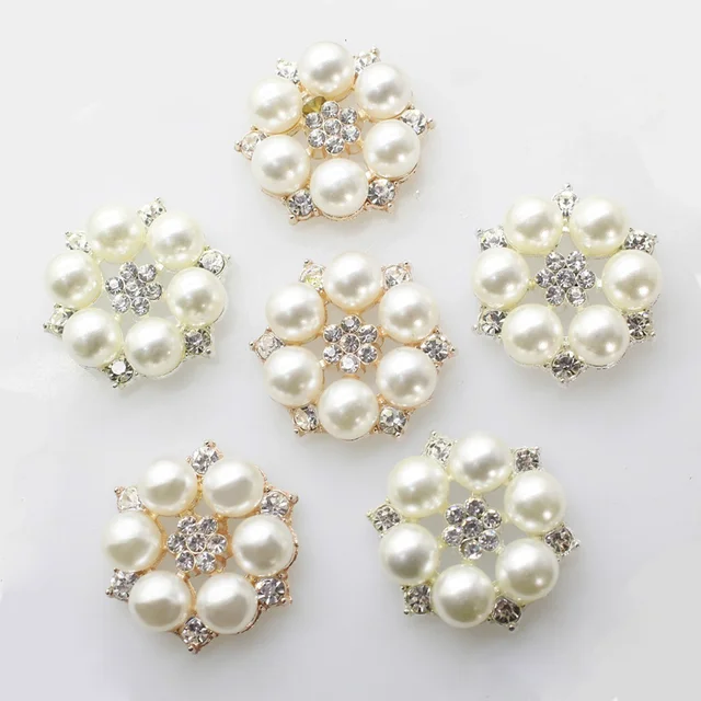 10 sztuk/partia 25mm Fower Pearl stop owalne DIY biżuteria odzież akcesoria Rhinestone zaproszenia ślubne udekoruj płaski tył Metal