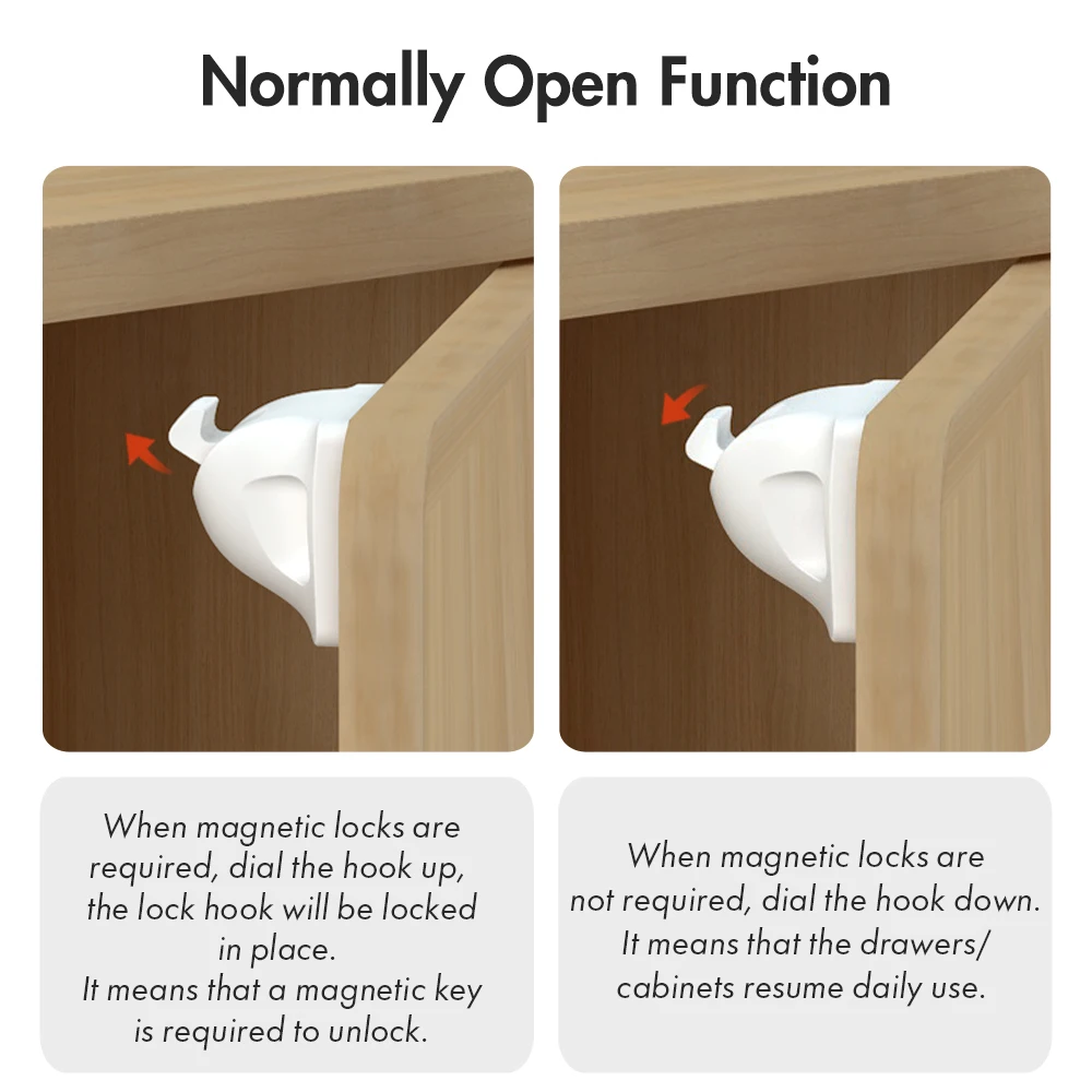 EUDEMON-fechadura magnética invisível para crianças, segurança reforçada, segurança do bebê, gaveta do armário, fechadura da porta, proteção das crianças, segurança das crianças, 4PCs