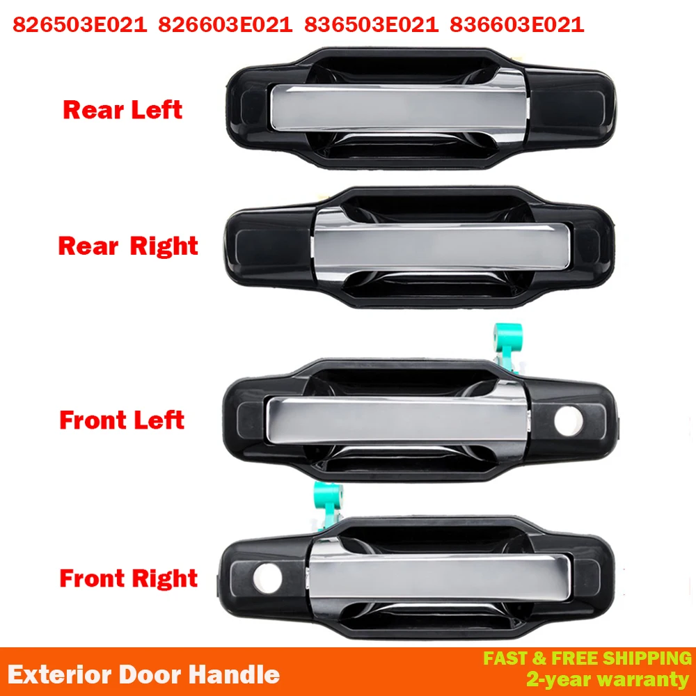 LHD Front Left/Right Black Exterior Door Handles For Kia Sorento 2003-2009 826503E021 826603E021 836503E021 836603E021