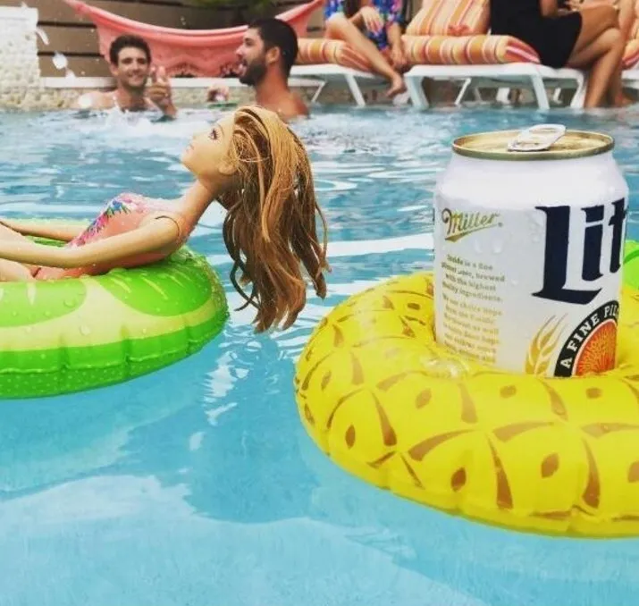 Floating Cup Holder Pool Swimming Water Toys Party Beverage Boats Baby Pool Toys Inflatable Pineapple Fruits Drink Holder