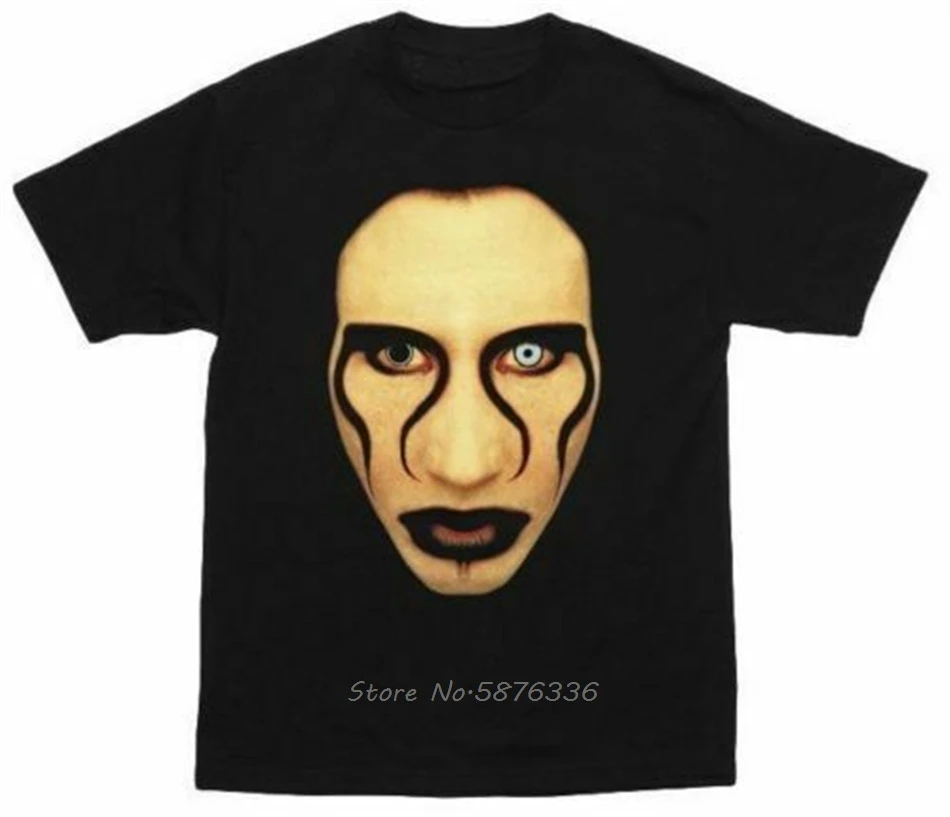 Vtg Marilyn Manson Superrradical Bootleg T-shirt Men Cotton O-neck Tshirt Reprint Gyms Fitness Tee Shirt