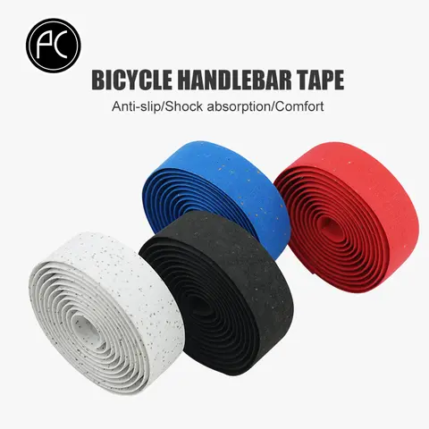 PCycling 자전거 핸들 바 테이프 EVA 코르크 먼지 벨트 MTB 도로 자전거 소프트 사이클링 핸들 테이프 내마모성 랩 + 2 바 Best5