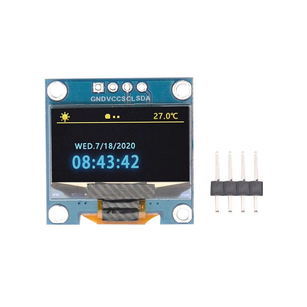 Módulo de pantalla OLED para Arduino, 4 pines, 0,96 ", SSD1315, Blanco/azul/amarillo, 0,96 pulgadas, 128x64, 0,96", IIC I2C