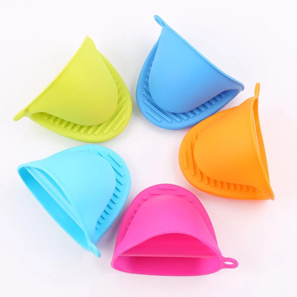 5 Colors Silicone Anti-scalding Gloves Dish Holder Kitchen Insulation Tray Dish Bowl Baking Oven With Hand Clip