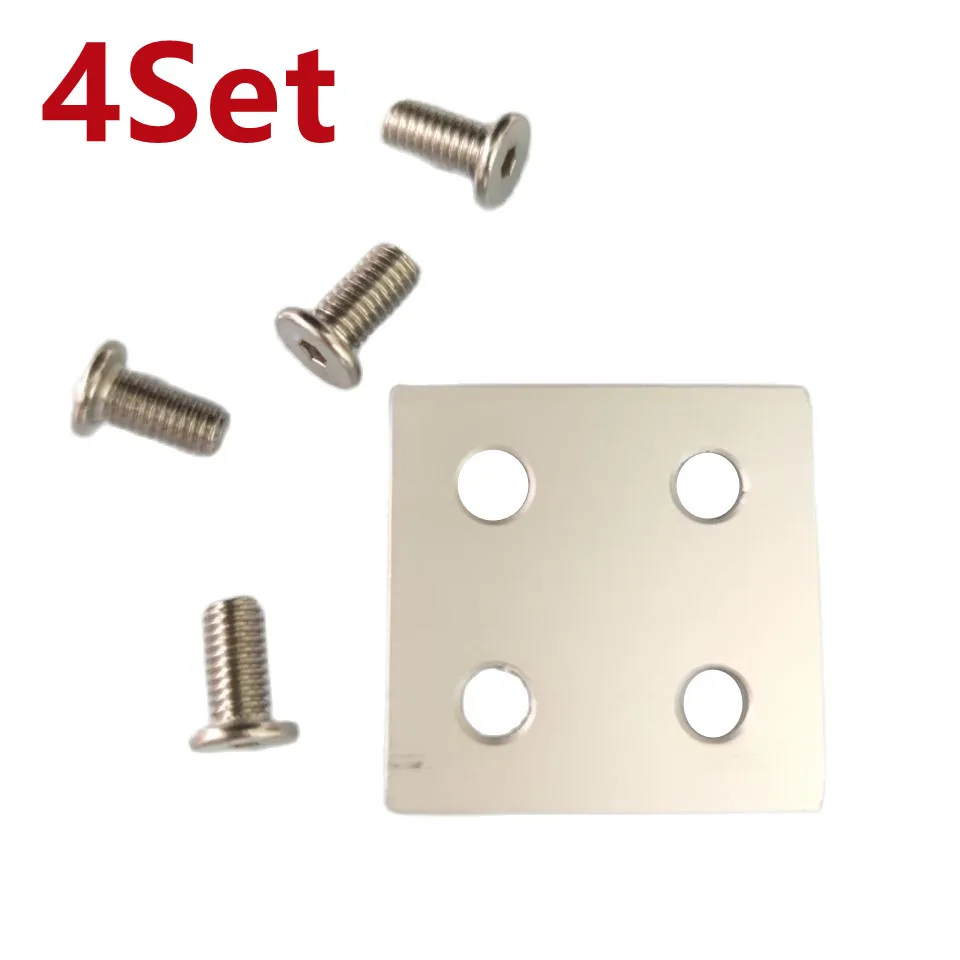 4 Bộ Nhôm 4040 Hồ Sơ Cấp Ốp Nắp Đĩa Với 4 Lỗ 4040 EU Nhôm Hồ Sơ Phụ Kiện Với 4 ốc Vít