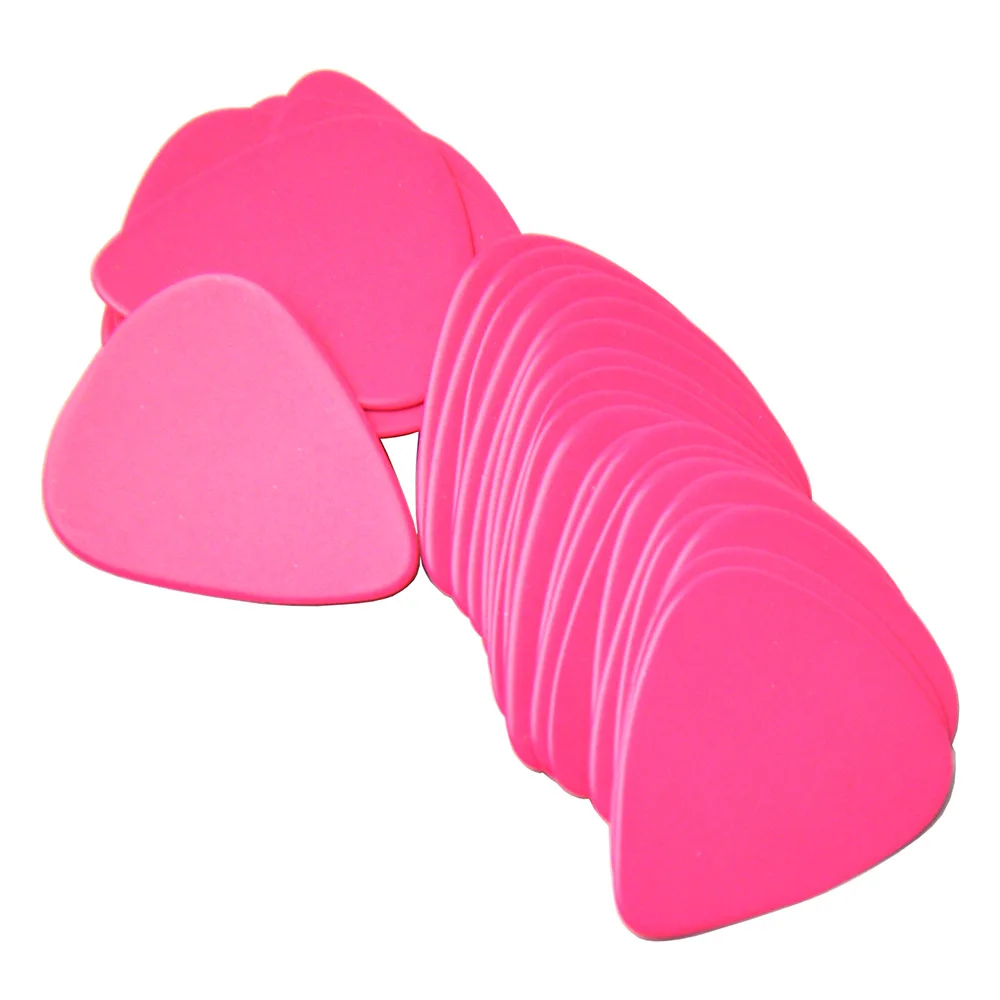 100pcs/lot Solid Pink 0.71mm Medium Celluloid Guitar Picks Plectrums for Acoustic Electric Guitar Bass