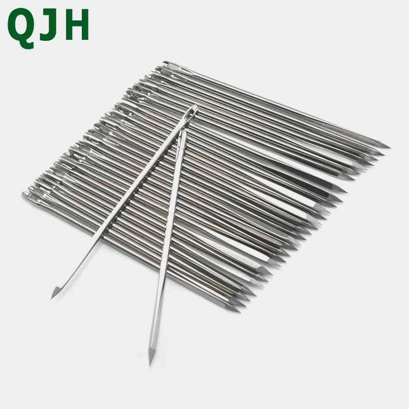 3Sizes 4.8cm 5.8cm 7cm leather sewing needle Stainless Steel  Handy Needles Canvas Leather Sewing Stitching Tool