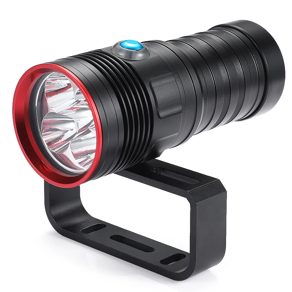 5 LEDs L2 Diving Flashlight Photography Video Underwater Fill Light 200M Dive Lighting Catch Fish Torch + Handle