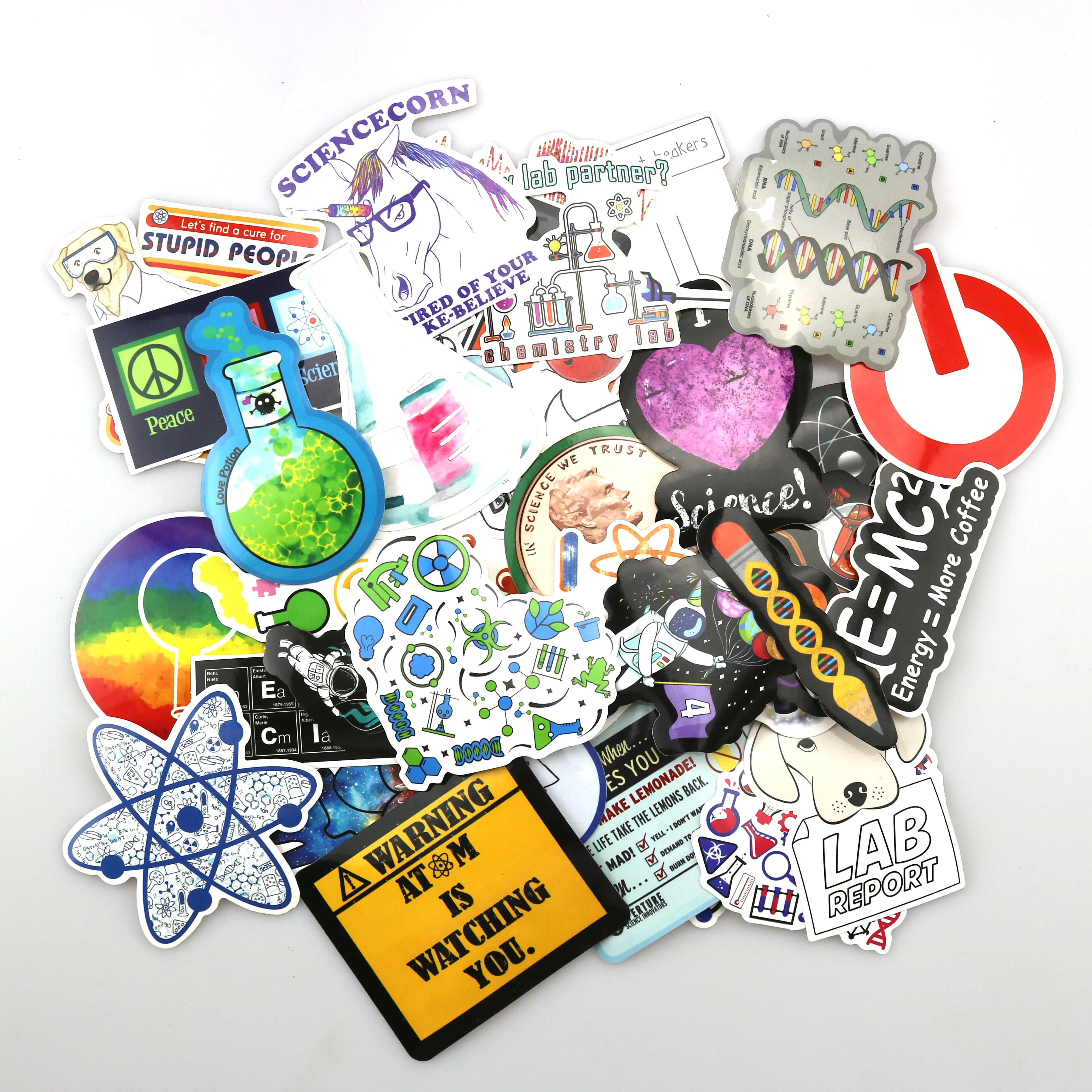 10/30/51PCS Science Chemistry Lab Stickers For Waterproof Decal Laptop Motorcycle Luggage Snowboard Fridge Phone Car Sticker