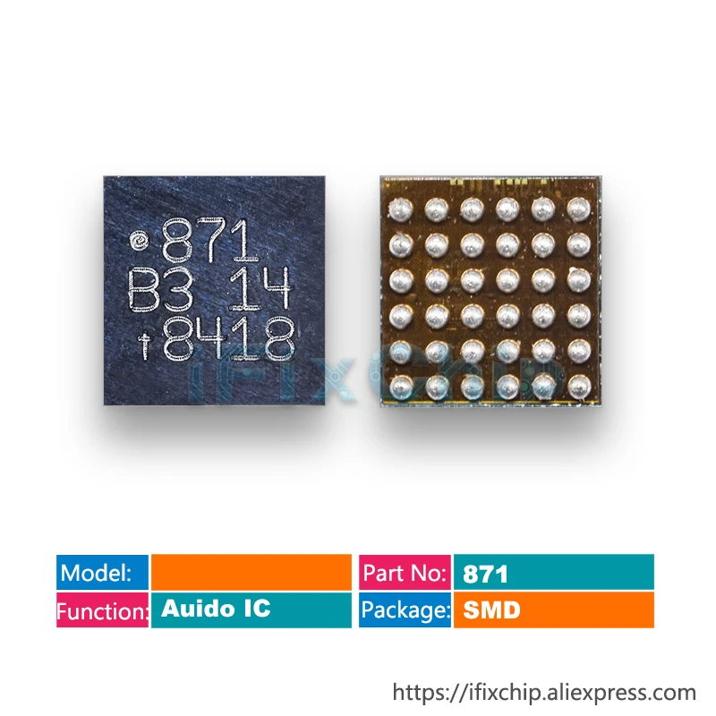 2pcs/lot 874C 872C 874D 894C 871 894B Audio code ic ring ic for Huawei P10 PRO mate10 OPPO R17 cellphone sound chip