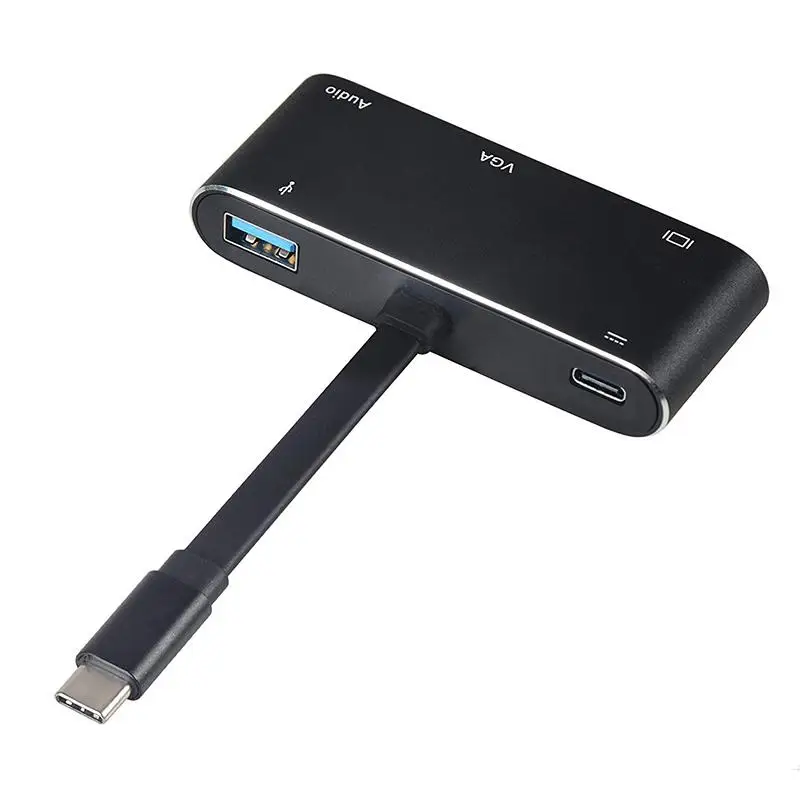 5 w 1 Adapter USB C na HDMI 4K type-c na HDMI/VGA/Audio/USB 3.0 Port + Port USB C (PD) konwerter na laptopa Macbook Nintend Switch