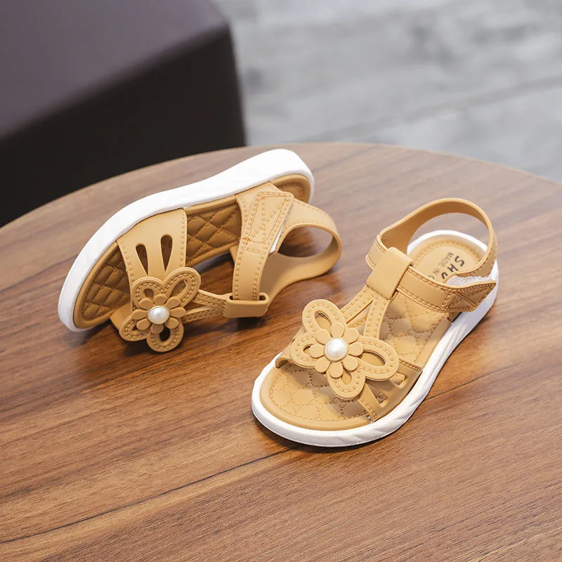 2021 Nieuwe Meisjes Sandalen Baotou Strand Schoenen 2-6 Jaar Oude Kinderen Antislip Zachte Bodem Kinderen sandalen Antislip Zomer Sandalen