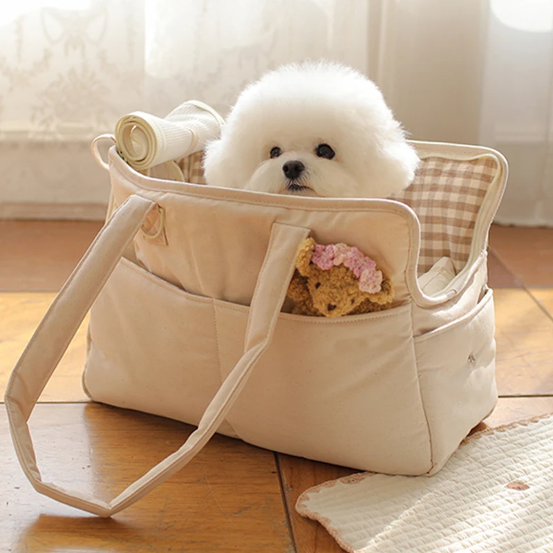 puppy bag Portable Pet Carrier Bag One-shoulder Bag Mat Breathable 4KG Load Without Mat Dog Carrier Bag Outdoor Transport Bag