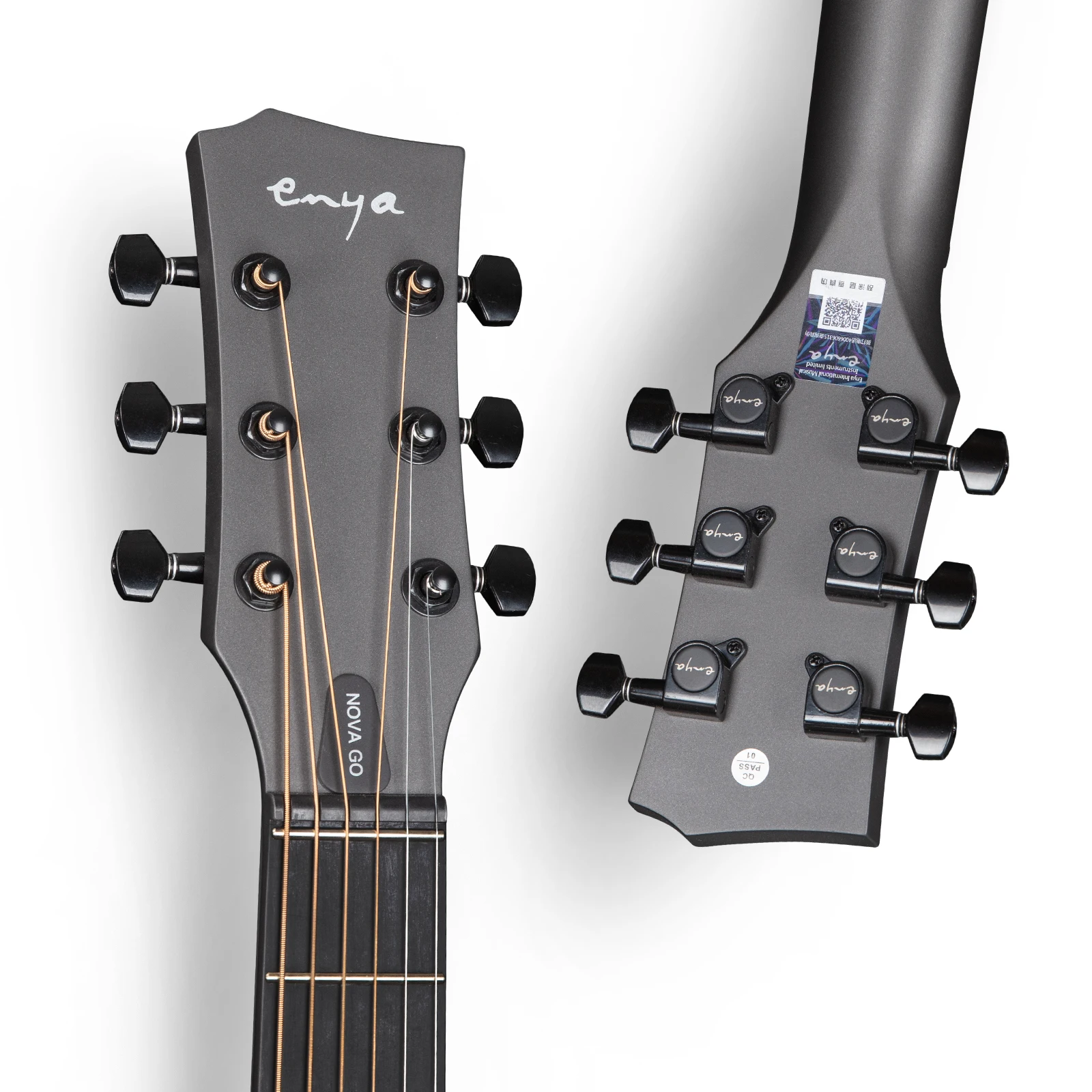 Enya Nova Go Acoustic Guitar Carbon Fiber One Body 35 Inches guitarras Travel with Beginner Kit Include Gig Bag and Strap