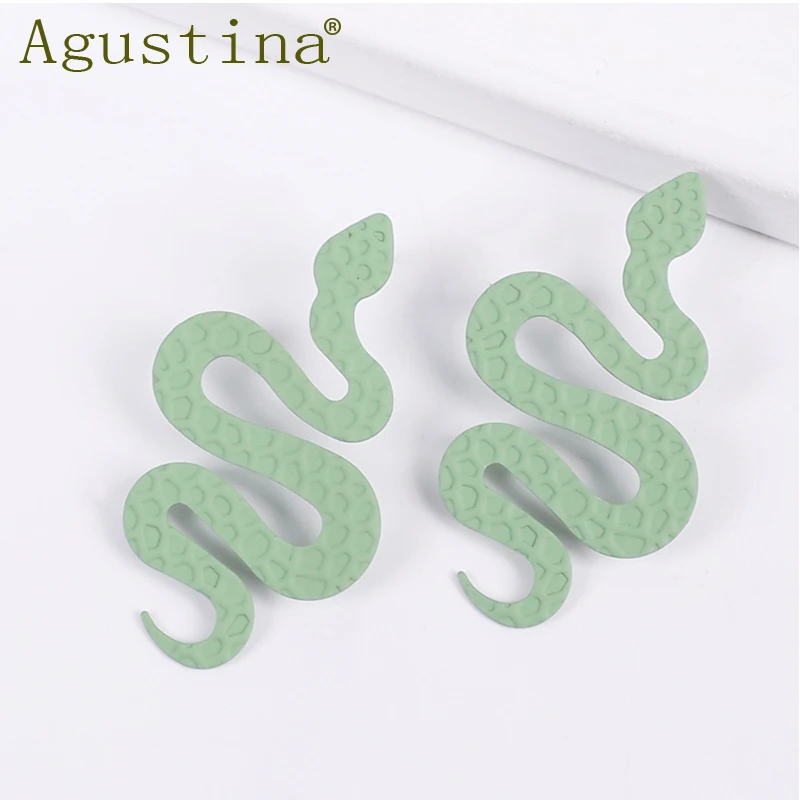 snake Drop Earring For Women 2020 New Fashion Metal Drop Earring Girl green Long Earrings animal multicolor Earing Cute statemen