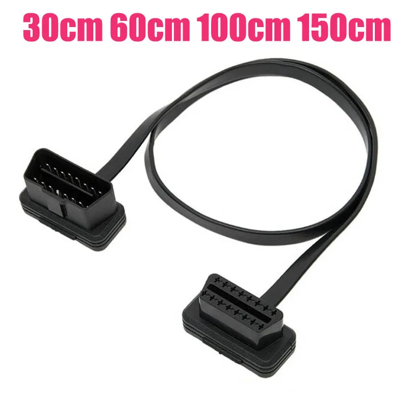 

Car Diagnostic Cable OBD2 male to female extension cable 30cm 60cm 100cm 150cm OBD elbow flat Connector cable 60cm 16 pin 8-core