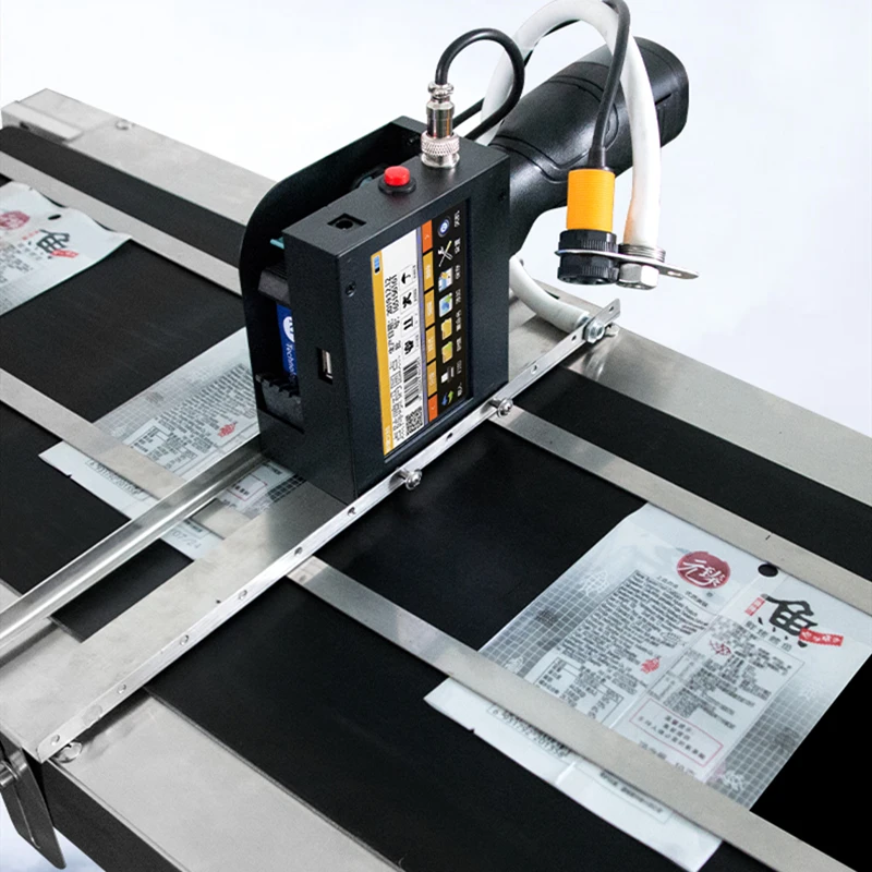 Online Inkjet Printer Automatic StackPounch Feeder Conveyor Plastic Bag Carton Box Paging Machine Paper Label Pagination Machine
