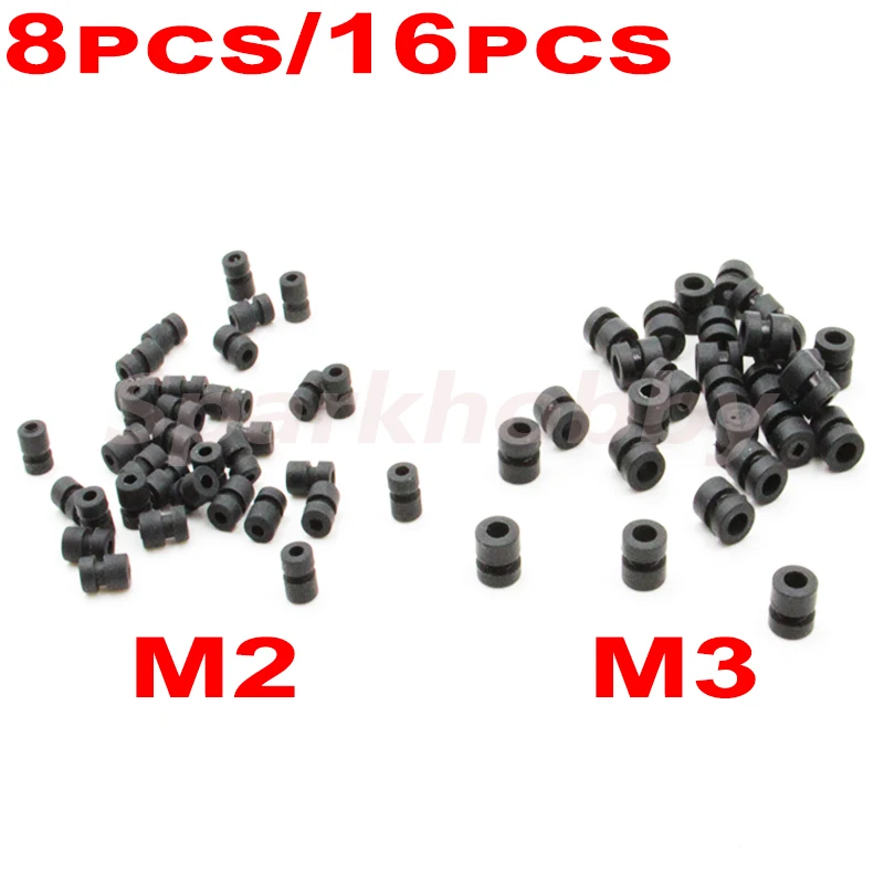 8PCS/16PCS M2 M3 Rubber Shock Absorber ball Shock Damping Ball Anti-vibration Ball for F3 F4 F7 Flight Control Damping RC FPV