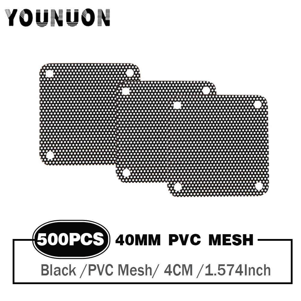 500PCS 40mm 4cm Computer Mesh PVC Case 40x40mm PC Fan Dust Filter Dustproof Cover Chassis Dust Cover