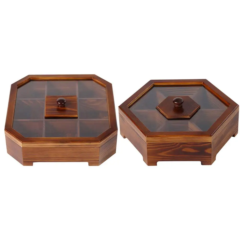 Dried Fruit Storage Box Chinese Dried Fruit Box Living Room Split With Cover Candy Box Wood Nut Snack Solid Wood Storage Box