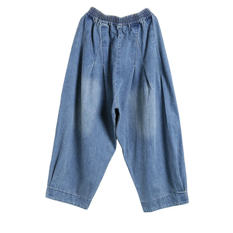 2025 Lente Herfst Nieuwe Losse Harlan Jeans Vrouwelijke Vet MM Radijs Denim Broek Literaire Retro Vrouwen Lantaarn Cowboy Broek 184