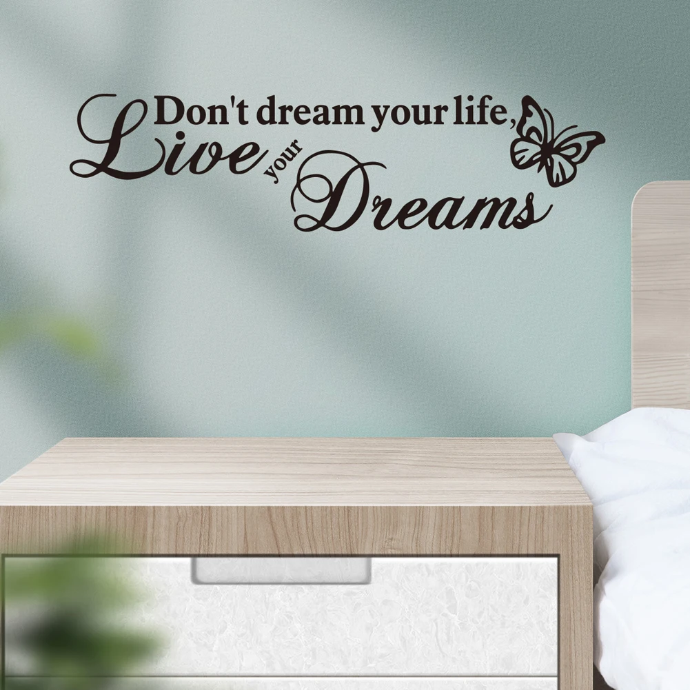 Creative English Proverbs Wall Sticker Bedroom Living Room Background Decoration Inspirational Wallpaper Home Beautify Decals