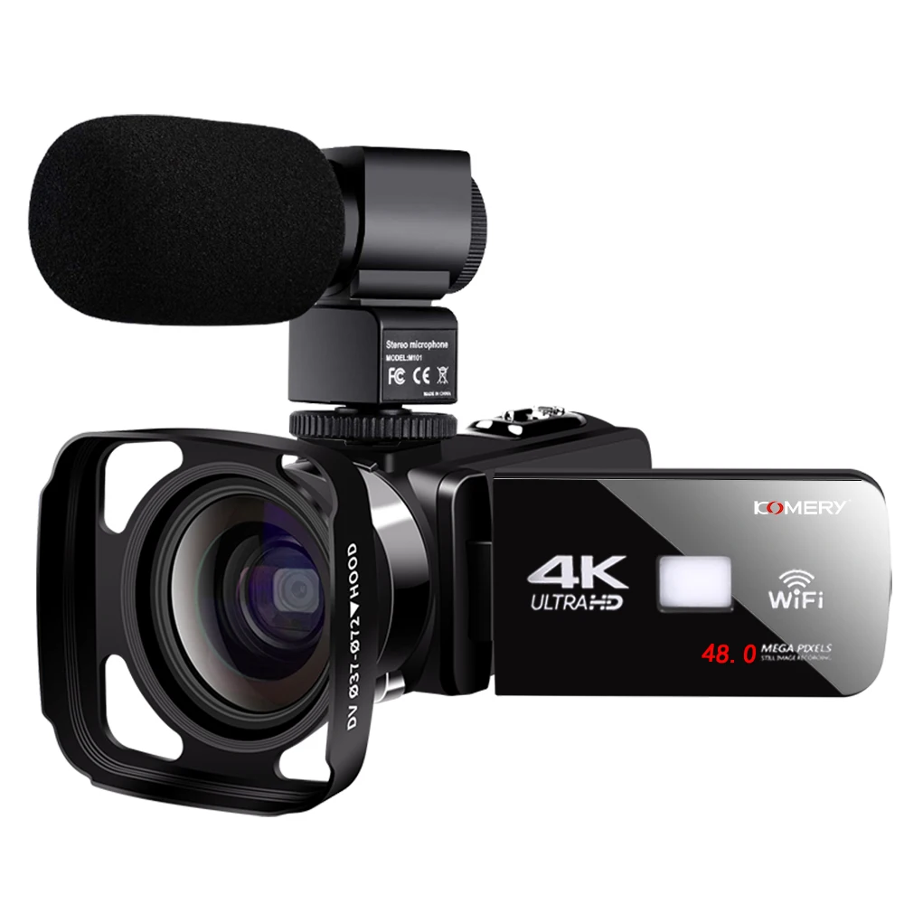 4K HD Digital Camera Live Stream Video Camcorder Lens Hood WiFi Camera Night Vision Vlogging Compact Digital Camera