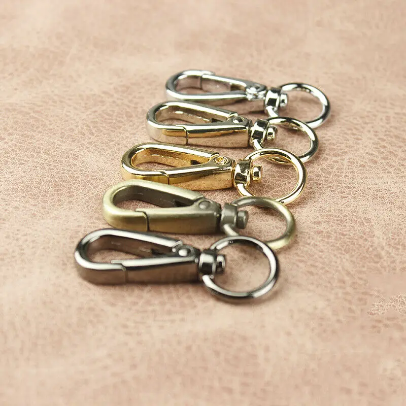 Metal Swivel Eye Snap Hook Trigger Lobster push gate Hook Clasp Clip for Leather Craft Bag Strap Belt Webbing