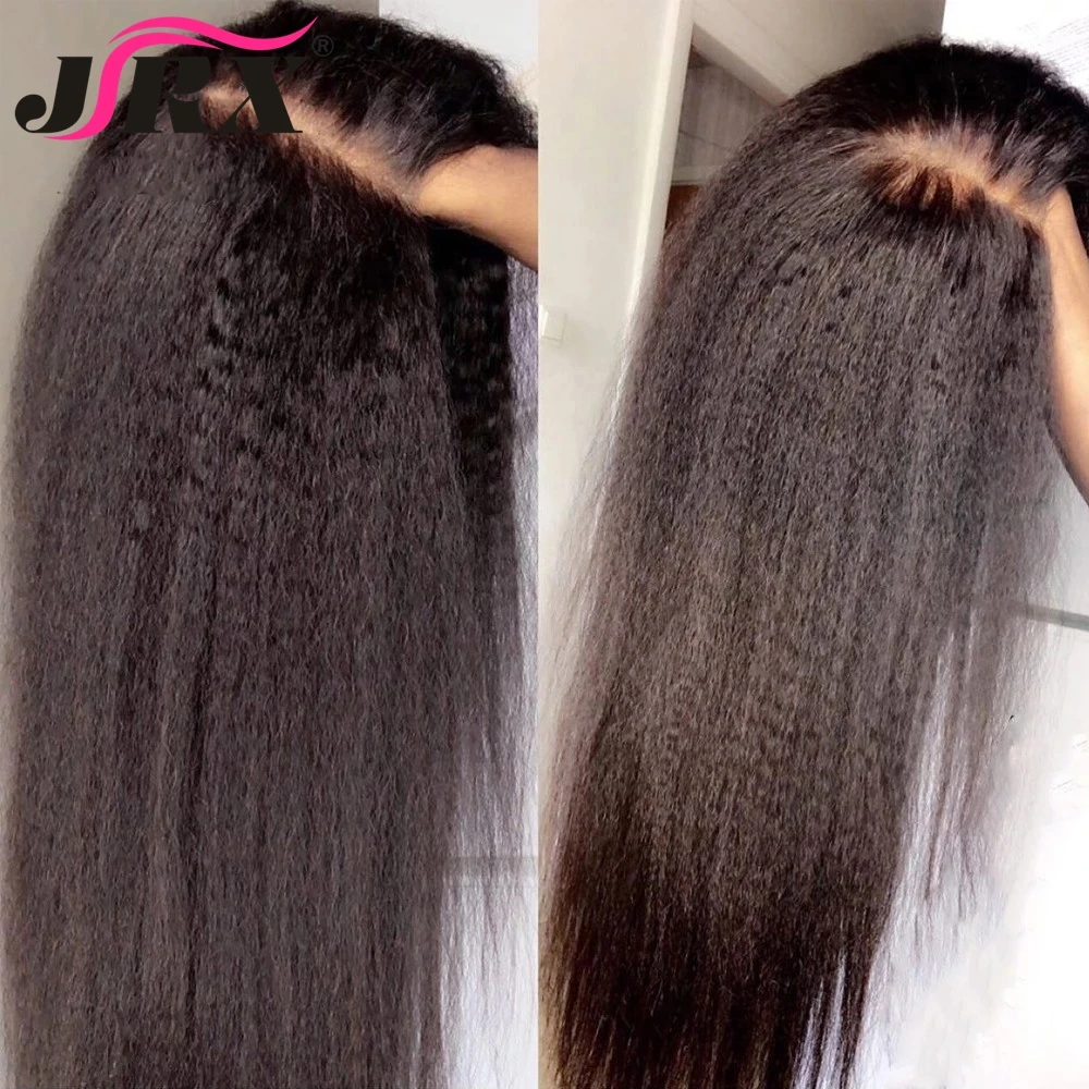 

13*4 Lace Wigs Human Hair Natural Color 180% Density Yaki Straight Brazilian Remy Hair For Black Women With Baby Hair