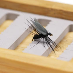 ICERIO Moscas Secas Gris Drake – Señuelos para Trucha Agua Dulce
