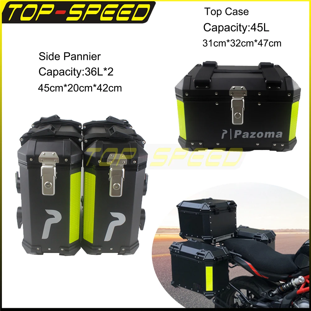 

For Honda Yamaha BMW R1200GS Versys CB CBR Ninja GSXR YZF MT 750 650 Z800 Side Pannier Top Case Side-Boxes Tailbox Rear Trunk