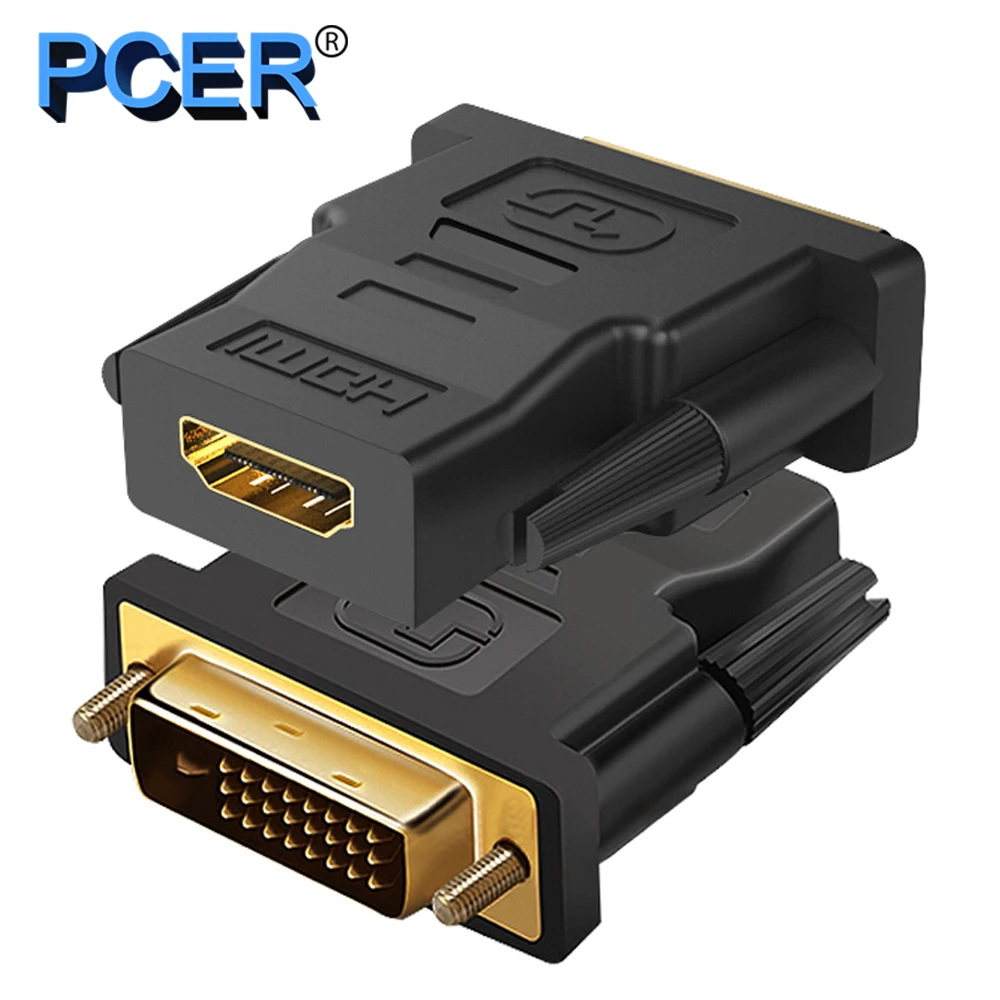Convertitore DVI maschio DVI a HDMI 1920*1080P Supporto per la risoluzione per la Visualizzazione Del Computer Schermo del proiettore tv DVI adattatore HDMI adattatore