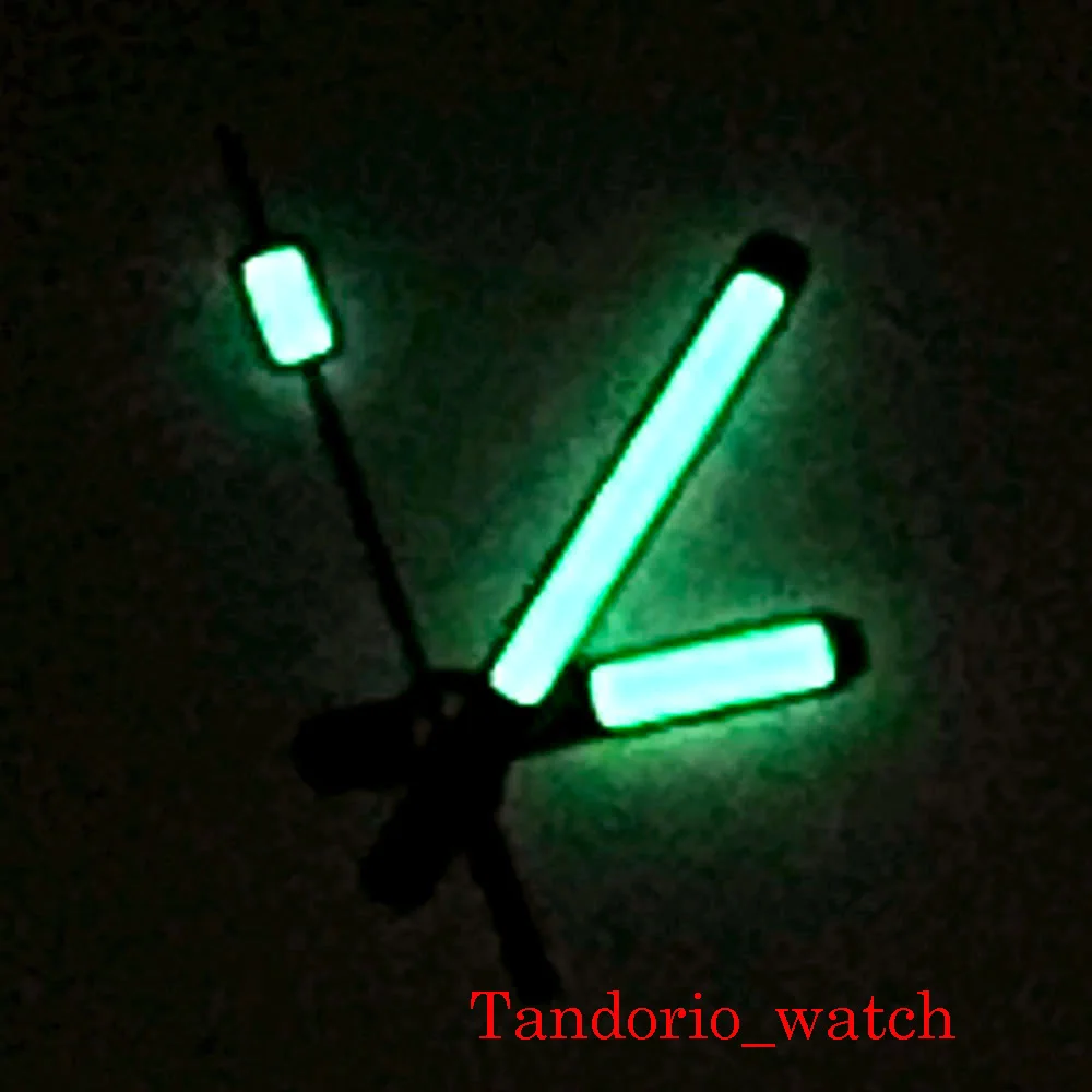 62MAS Wristwatch Replacement Stereoscopic Watch Hands Set Needles Super Japan C3 Green Luminous For NH35 NH36 4R35 4R36 Movement