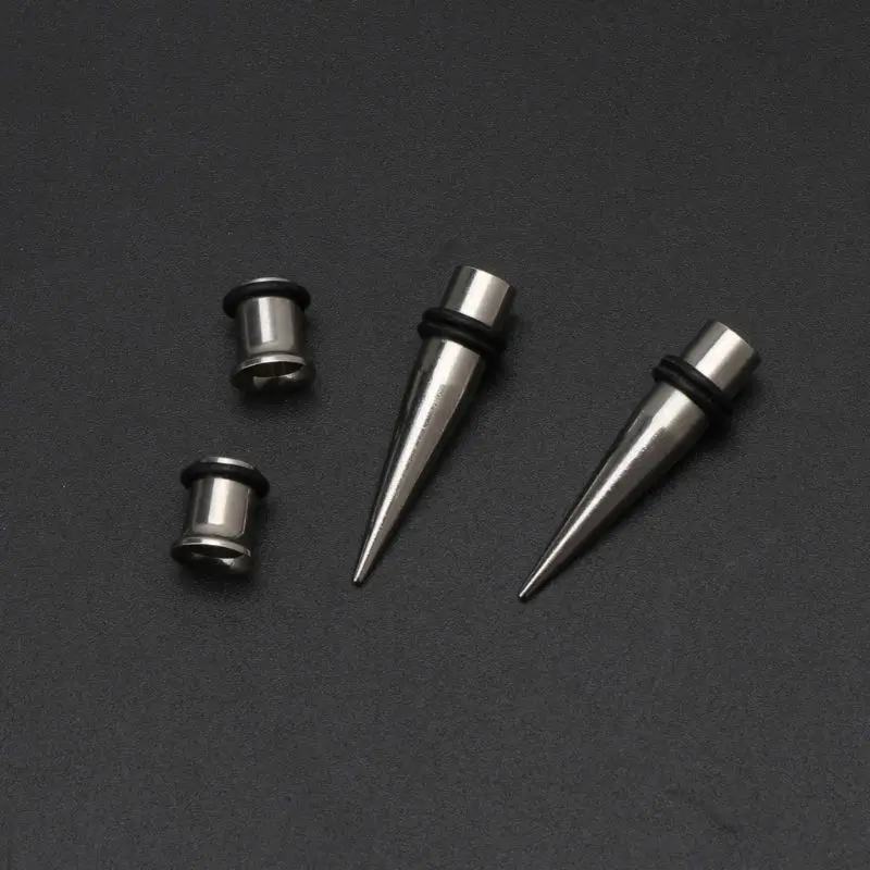 Gauge 7mm Pair of 316l Steel Tapers and Tunnels Ear Stretching Kit  Body Jewelry 517F