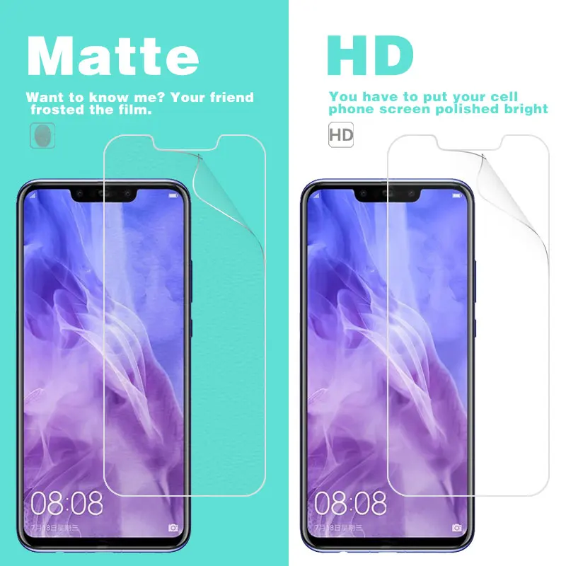 Front Clear HD Glossy Film For Huawei Nova 2 2i 2S 3 3e 3i 4 HWI-AL00 Plus Lite Youth Matte Anti-glare Film Cover + Cloth