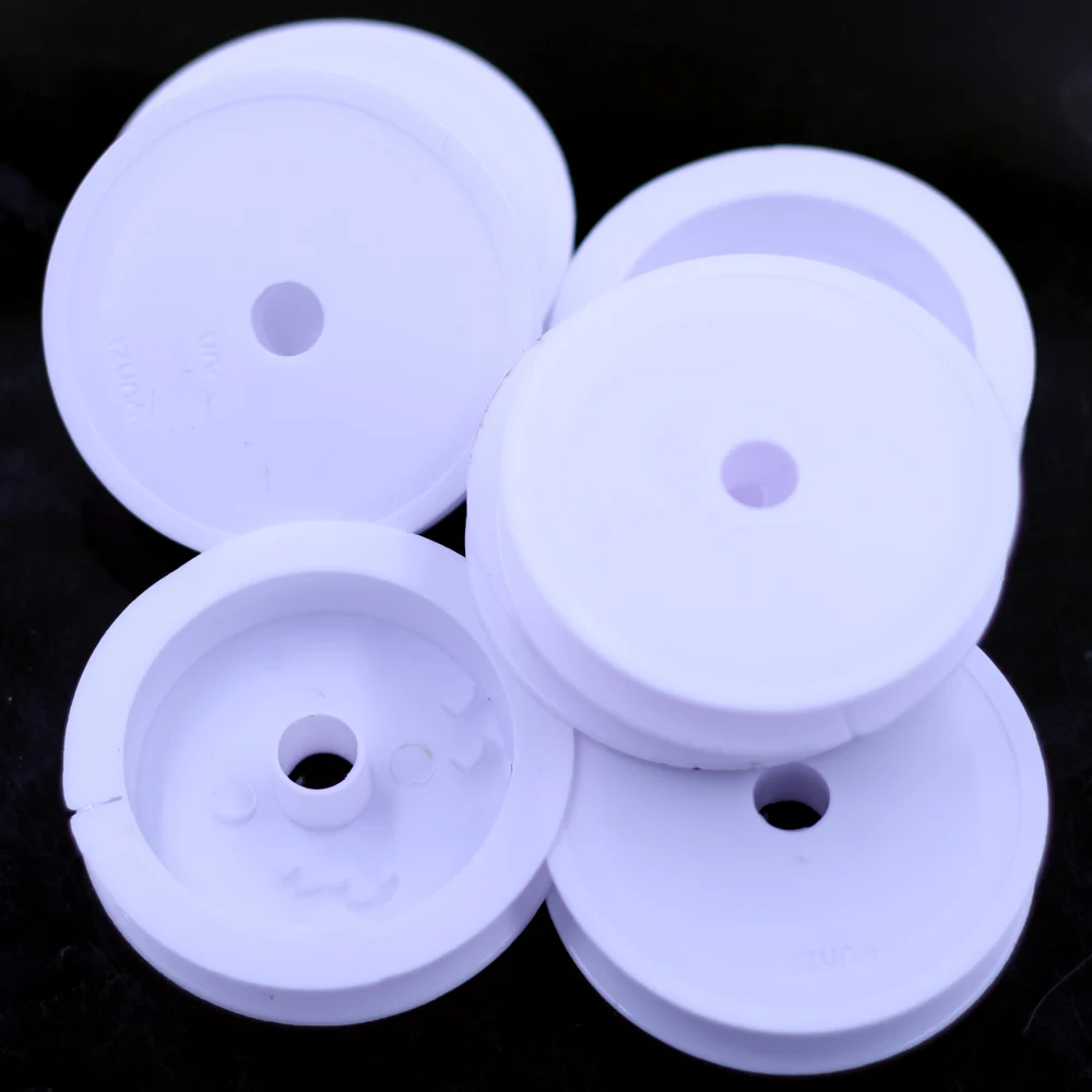 

10Pcs Spools For Beading Wire Thread String White Round Empty Plastic DIY Finding 7cm Dia.(2 6/8")