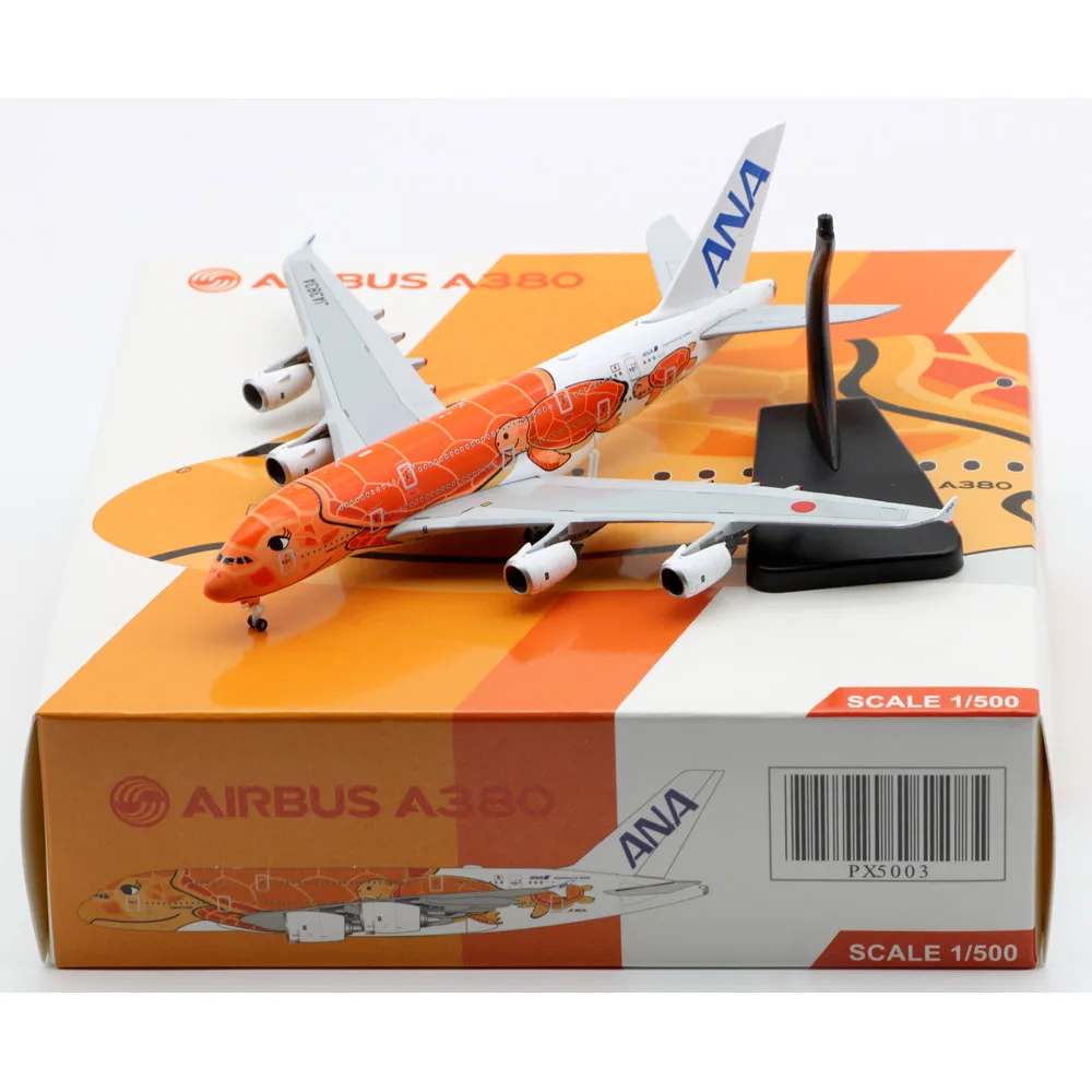 

PX5003 1:500 Alloy Collectible Plane JC Wings All Nippon Airways "Flying Honu Livery" Airbus A380 Diecast Aircraft Model JA383A